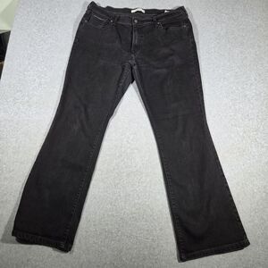 Levi's Women's Classic Bootcut Jeans Bedazzled Black Stretch Denim Size 16 M